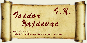Isidor Majdevac vizit kartica